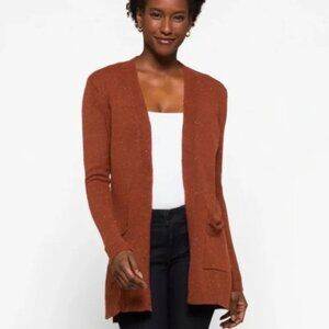 Love Ellie Confetti Terracotta Brown Cardigan Sweater Women's 2X pockets rust